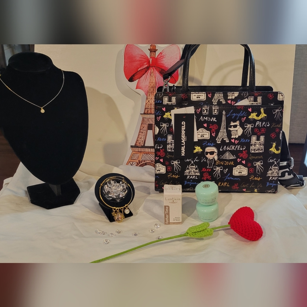 NIB Karl Lagerfeld Black, Kate Spade, Tatcha Gift Bundle